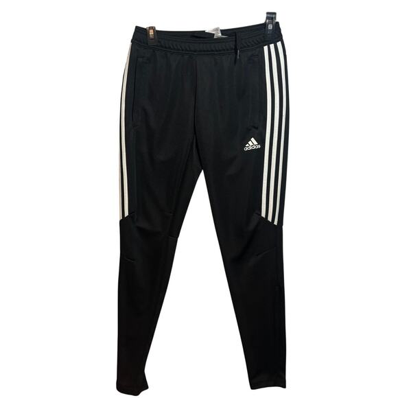 Adidas Climacool Women's XS Black White Athletic Jogger 3-Stripe Zip Ankle - Picture 1 of 8